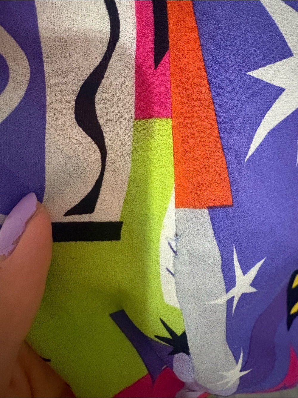 Vintage Sue Wong Funky colorful Gogo Geometric Mini Dress - Picture 3 of 6